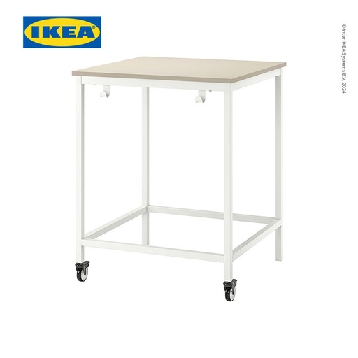 [EZO.0500192] IKEA TROTTEN Meja Minimalis Serbaguna Krem/Putih 80x80cm