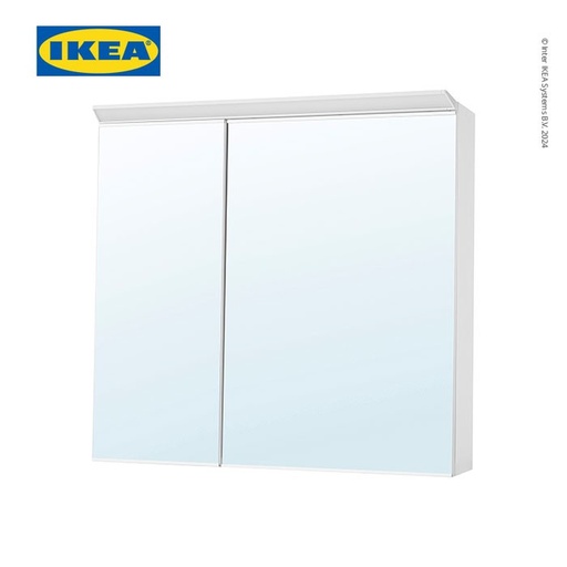 [EZO.0500205] IKEA TREASJON Kabinet Cermin 2 Pintu Dengan Lampu Built In 80x17x75cm