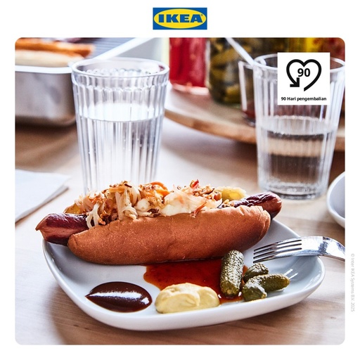 [EZO.0500246] IKEA VARDERA Piring Makan Putih 31x26cm