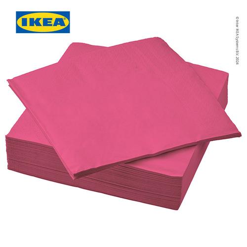 [EZO.0500255] IKEA FANTASTISK Serbet Kertas / Tissue Merah Muda 40x40cm Isi 50pcs