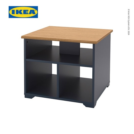 [EZO.0500262] IKEA SKRUVBY Meja Tamu Dengan Kompartemen Penyimpanan 60x60cm Hitam-Biru