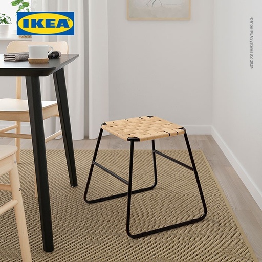 [EZO.0500263] IKEA BOESKIL Bangku Alami/Hitam Serbaguna 47x48x45cm