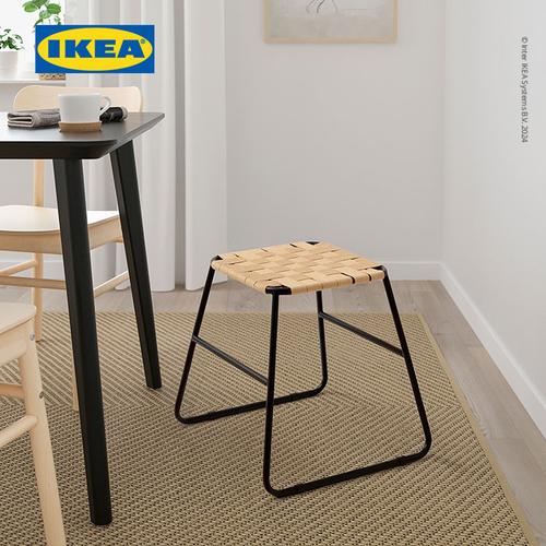 [EZO.0500263] IKEA BOESKIL Bangku Alami/Hitam Serbaguna 47x48x45cm