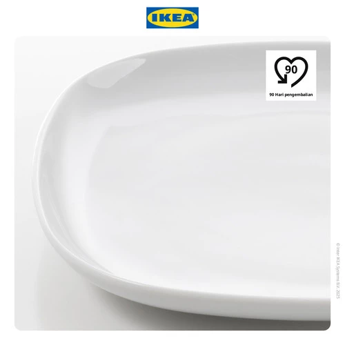 [EZO.0500270] IKEA VARDERA Piring Kecil Putih 18x18cm