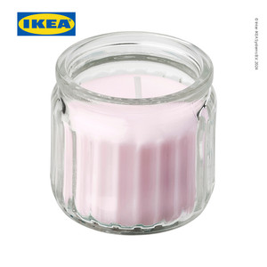 [EZO.0500281] IKEA LUGNARE Lilin Beraroma Melati/Merah Muda Tahan 12 Jam