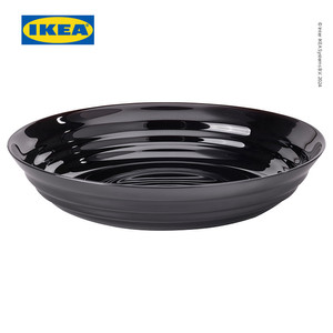 [EZO.0500298] IKEA NATBARB Piring Cekung Hitam 19cm