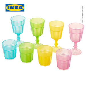 [EZO.0500305] IKEA DUKTIG Gelas Anak Aneka Warna Set Isi 8pcs