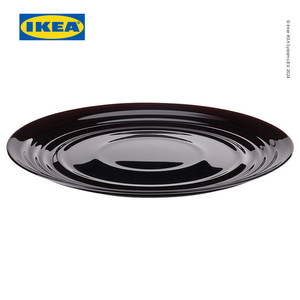 [EZO.0500319] IKEA NATBARB Piring Makan Hitam 24cm