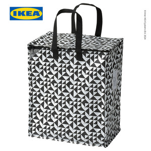 [EZO.0500323] IKEA KNALLA Tas / Kantong Serbaguna Hitam/Putih 40x25x47 cm/47L