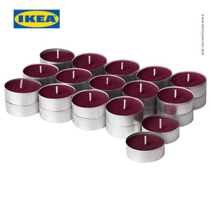 [EZO.0500339] IKEA STORTSKON Lilin Kecil Beraroma Beri/Merah Tahan 3.5 Jam Isi 30pcs