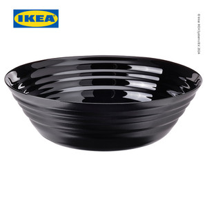 [EZO.0500355] IKEA NATBARB Mangkuk Saji Hitam 22cm