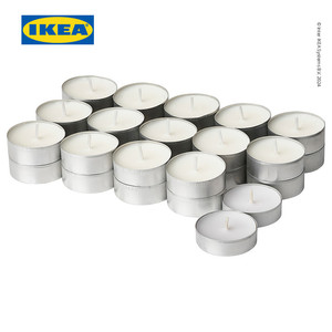[EZO.0500359] IKEA ADLAD Lilin Kecil Beraroma Hutan Skandinavia/Putih Tahan 3.5 Jam Isi 30pcs