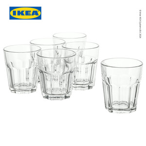 [EZO.0500362] IKEA POKAL Gelas Kaca Bening 27cl Isi 6pcs