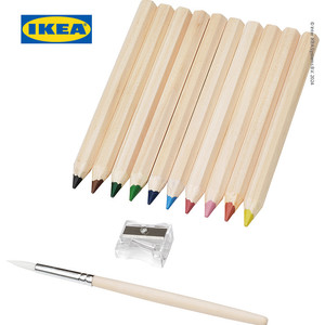 [EZO.0500369] IKEA MALA Pensil Warna Aneka Warna Isi 10pcs