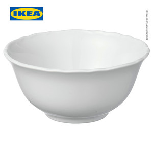 [EZO.0500372] IKEA UPPLAGA Mangkuk Makan Putih 13cm