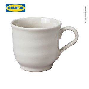 [EZO.0500385] IKEA SANDSKADDA Mug / Gelas Minum Abu-Abu Muda/Krem 27cl