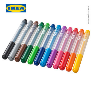 [EZO.0500393] IKEA MALA Pena Tinta Berwarna Aneka Warna Set Isi 12pcs