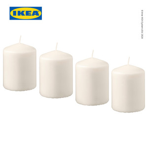 [EZO.0500395] IKEA HEMSJO Lilin Blok Tanpa Aroma 8cm Isi 4pcs