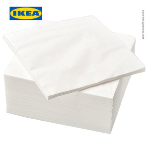 [EZO.0500397] IKEA FANTASTISK Serbet Kertas / Tissue Putih 40x40cm Isi 100pcs