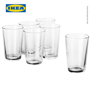 [EZO.0500404] IKEA 365+ Gelas Kaca Bening 30cl Isi 6pcs