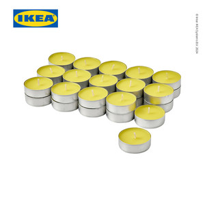 [EZO.0500408] IKEA BLODHAGG Lilin Kecil Beraroma Lemon & Serai/Kuning Tahan 3.5 Jam Isi 30pcs