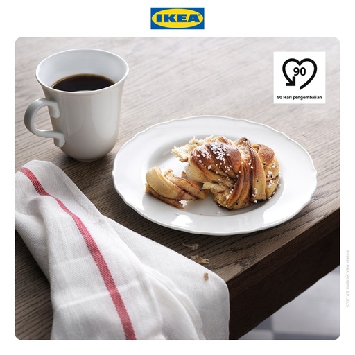 [EZO.0500423] IKEA UPPLAGA Piring Kecil Putih 22cm