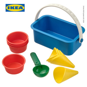 [EZO.0500446] IKEA SANDIG Set Mainan Cetakan Pasir Es Krim Aneka Warna Isi 10pcs