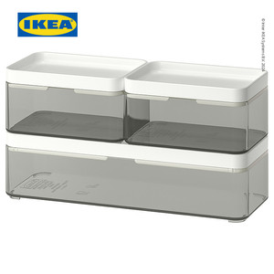 [EZO.0500451] IKEA BROGRUND Kotak Penyimpanan Serbaguna Set Isi 3pcs