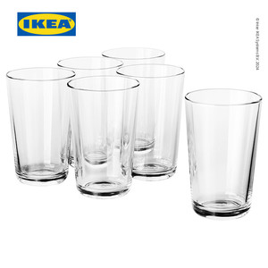 [EZO.0500479] IKEA 365+ Gelas Minum Kaca Bening 45cl Isi 6pcs