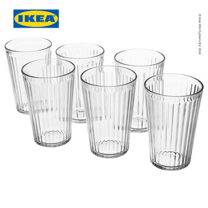 [EZO.0500482] IKEA VARDAGEN Gelas Minum Kaca Bening 43cl Isi 6pcs