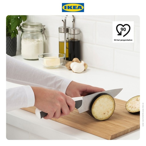 [EZO.0500486] IKEA ANDLIG Pisau Dapur Abu-Abu Muda/Putih Set Isi 3pcs