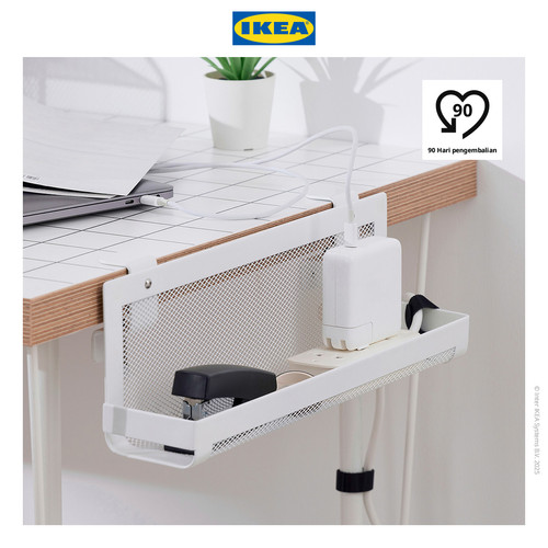 [EZO.0500492] IKEA FORSASONG Baki / Rak Gantung Pengatur Kabel Bawah Meja Putih 38 cm