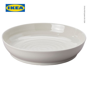 [EZO.0500497] IKEA SANDSKADDA Mangkuk Saji Abu-Abu Muda/Krem 34cm