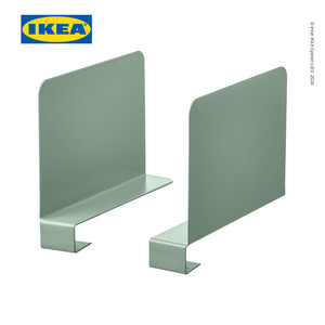 [EZO.0500501] IKEA RELATERA Penahan Buku Meja Abu-Abu Hijau Muda Isi 2pcs