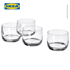 [EZO.0500507] IKEA STORSINT Gelas Wiski Kaca Bening 30cl Isi 4pcs