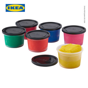 [EZO.0500513] IKEA MALA Mainan Lilin / Tanah Liat / Clay Warna Campuran Isi 6pcs
