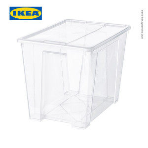 [EZO.0500514] IKEA SAMLA Kotak Penyimpanan Transparan Dengan Tutup 57x39x42 cm / 65l