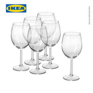 [EZO.0500515] IKEA SVALKA Gelas Anggur Kaca Bening 44cl Isi 6pcs