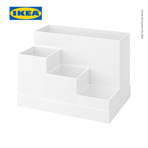 [EZO.0500531] IKEA TJENA Kotak Pengatur Meja Kerja Putih 18x17cm