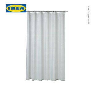 [EZO.0500539] IKEA RANEALVEN Tirai Shower Putih/Toska 180x200cm