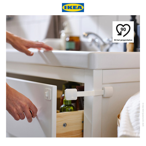 [EZO.0500542] IKEA UNDVIKA Selot Pengaman Laci Putih Isi 2pcs