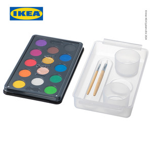 [EZO.0500571] IKEA MALA Set Kotak Cat Air Warna Campuran