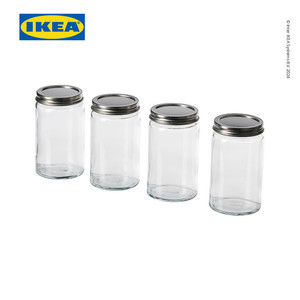 [EZO.0500584] IKEA CITRONHAJ Stoples Bumbu Kaca 35cl Isi 4pcs