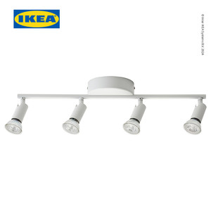 [EZO.0500585] IKEA KRUSNATE Lampu Sorot Plafon Dengan 4 Tempat Putih Minimalis