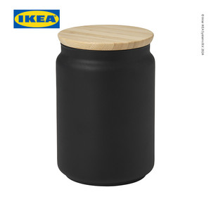 [EZO.0500587] IKEA EKLATERA Stoples Dengan Penutup Hitam 1.1L