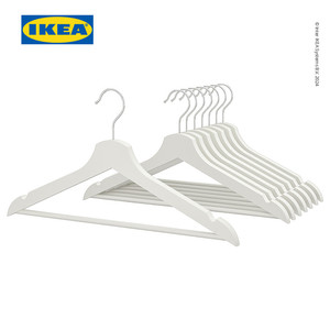 [EZO.0500597] IKEA BUMERANG Gantungan Baju Putih Isi 8pcs