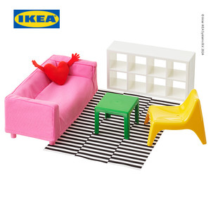 [EZO.0500605] IKEA HUSET Set Mainan Perabotan Ruang Tamu Mini