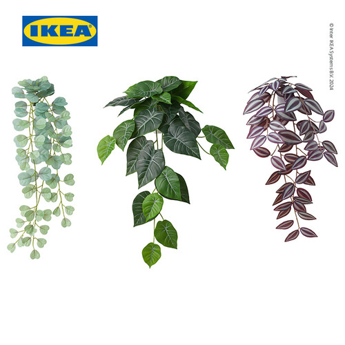 [EZO.0500627] IKEA FEJKA Tanaman Hias Palsu Dengan Dudukan Dinding Set Isi 3pcs