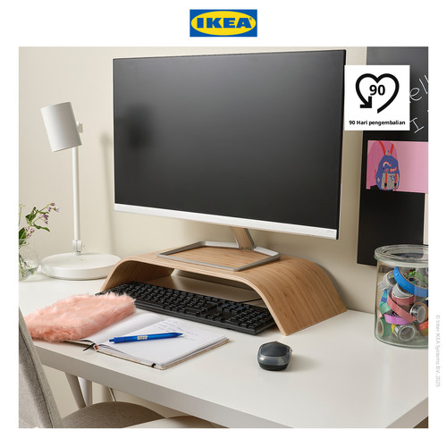 [EZO.0500640] IKEA SIGFINN Stand Monitor Tinggi Tetap Lapisan Bambu