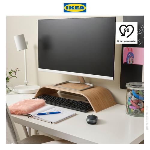 [EZO.0500640] IKEA SIGFINN Stand Monitor Tinggi Tetap Lapisan Bambu